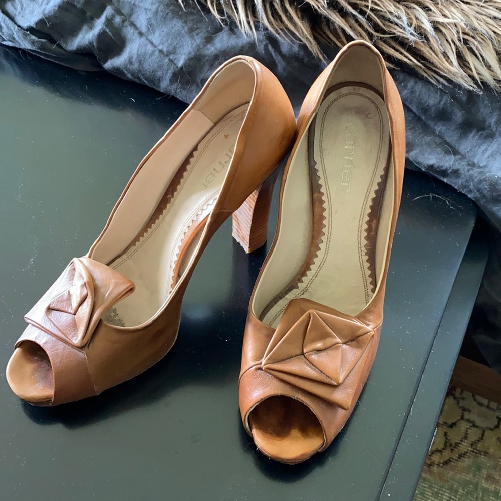 Eva Turner Peep-Toe Heels